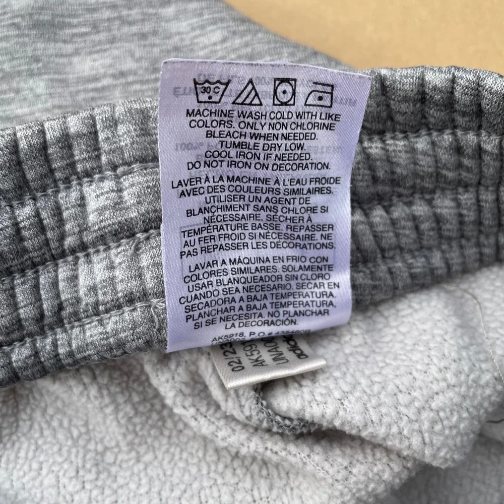 Adidas Track Pants Kids Size M 10/12 Grey‎ Good Heathered 3-Stripe Sweatpants